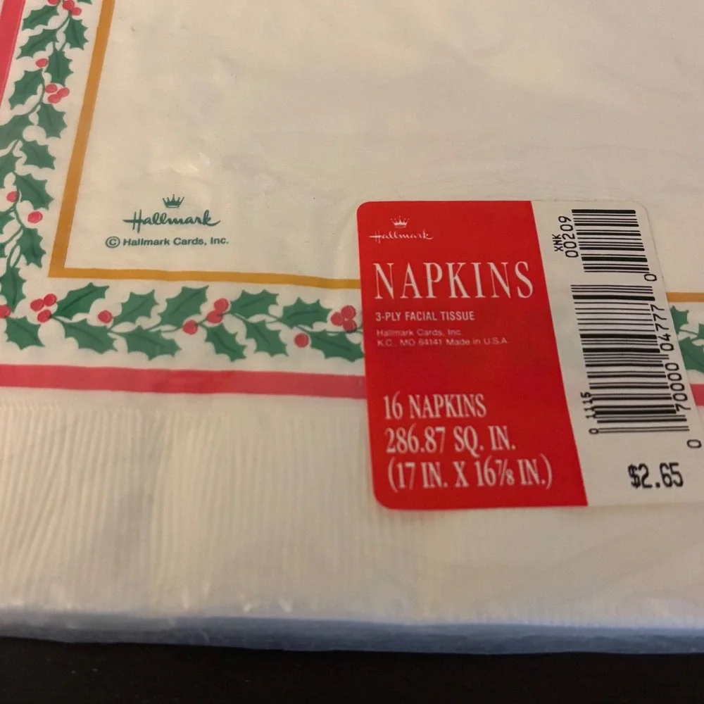 Vintage Hallmark Christmas Santa Claus Napkins | 16 Count 3-Ply Sealed USA Made